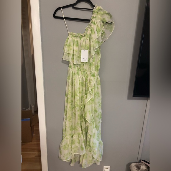 Misa Los Angeles Rumi Dress in Honeydew Blossom Size Large NWT - Picture 4 of 8